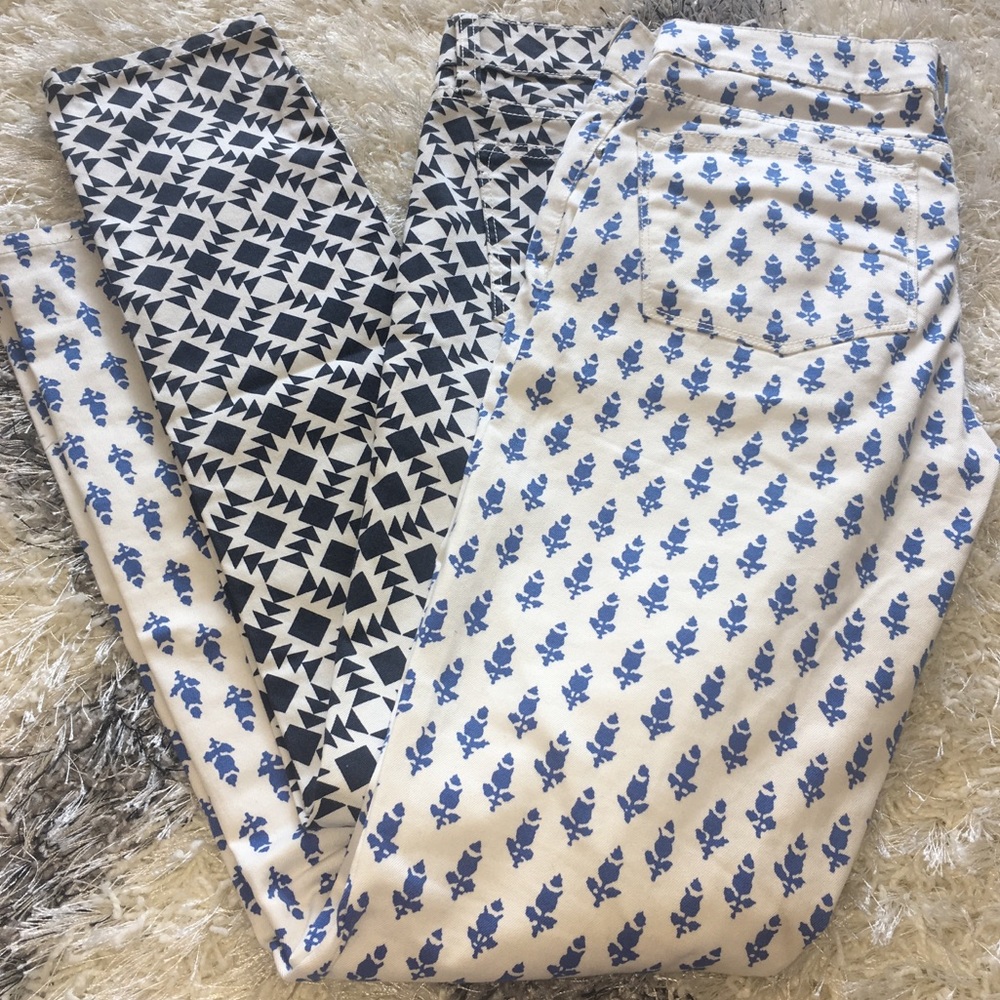 2 J. Crew Printed Pants size24